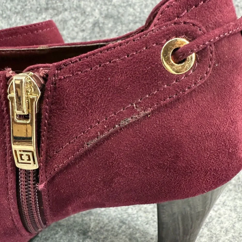 Liz Claiborne Elsie Heels Womens 8.5‎ Maroon Burgundy Shoes Pumps Office Party